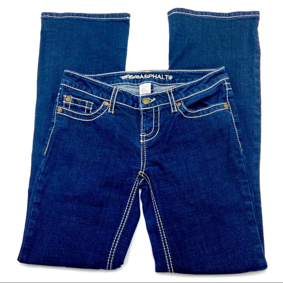Blue Asphalt Women’s Juniors Boot Cut Jeans Size 7 - Picture 4 of 5